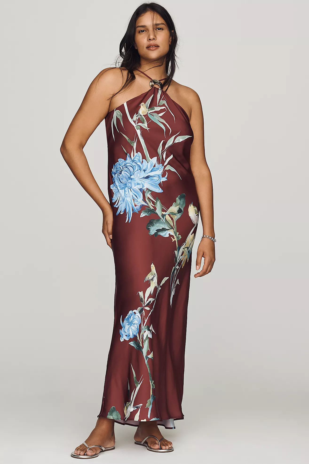 Veda Halter Slip Midi Dress | Anthropologie (US)