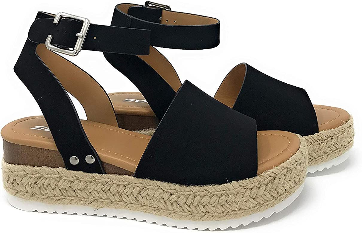 Womens VALETT Open Toe Casual Ankle Strap Sandals | Amazon (US)