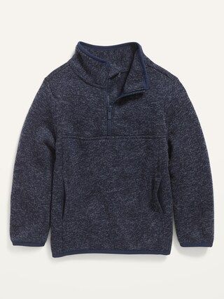 Unisex Sweater-Fleece Half-Zip Sweatshirt for Toddler | Old Navy (US)