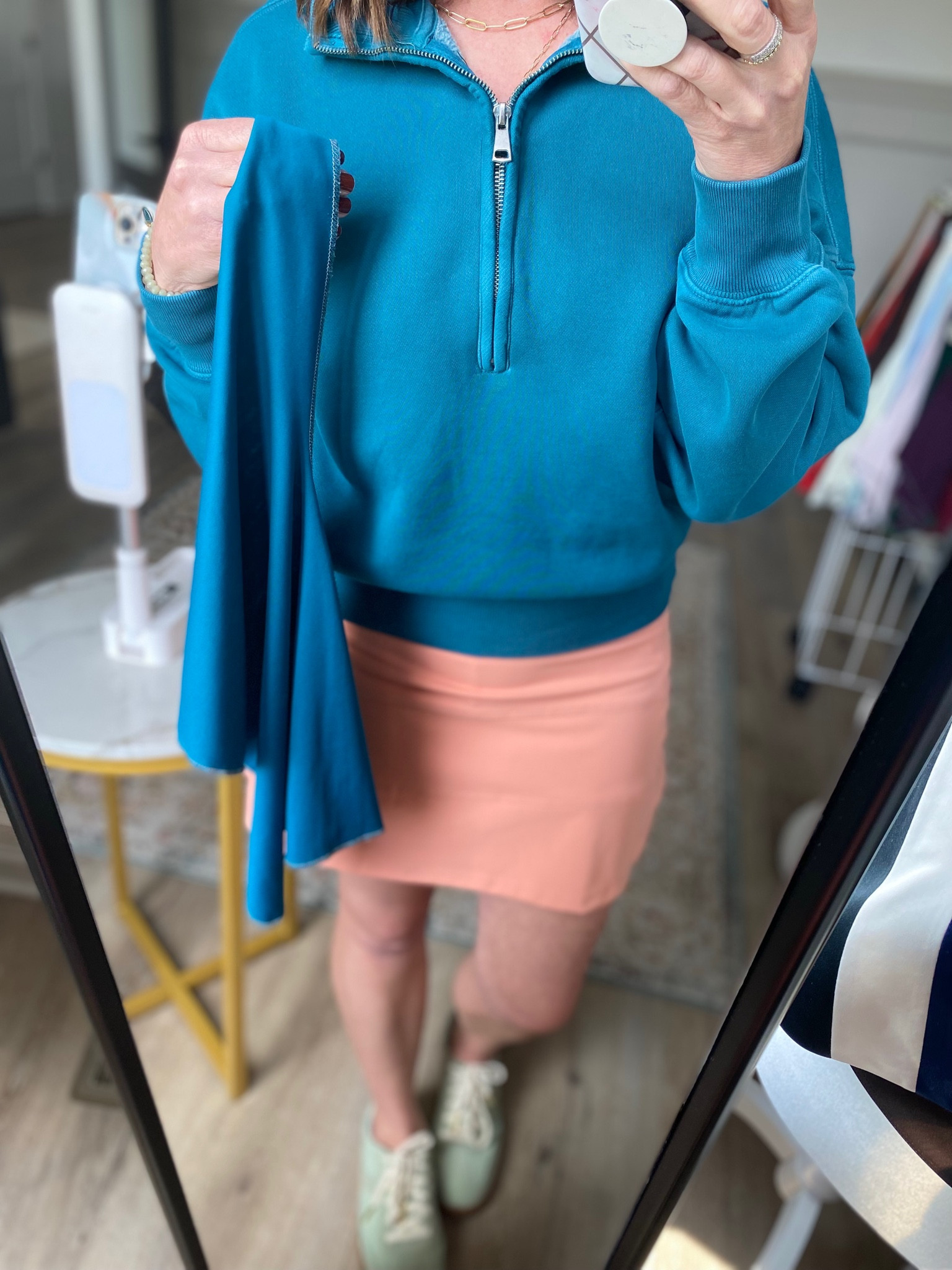 Kingfisher half zip from Abercrombie! Wearing size XS. Runs TTS.  So soft! 

#LTKStyleTip #LTKFindsUnder50 #LTKFindsUnder100