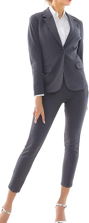 Marycrafts Women's Business Blazer Pant Suit Set for Work | Amazon (US)