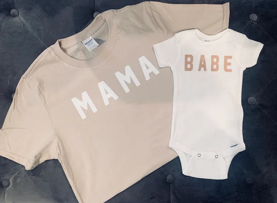 MAMA + BABE TSHIRT | Etsy (US)