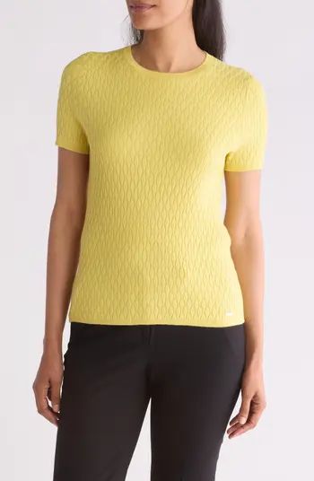 Calvin Klein Textured Short Sleeve Sweater | Nordstromrack | Nordstrom Rack