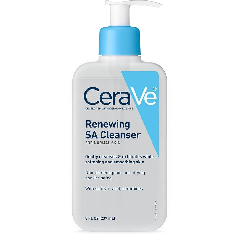 CeraVe Renewing Salicylic Acid Cleanser, Formulated With Hyaluronic Acid, Niacinamide, & Ceramide... | Amazon (US)