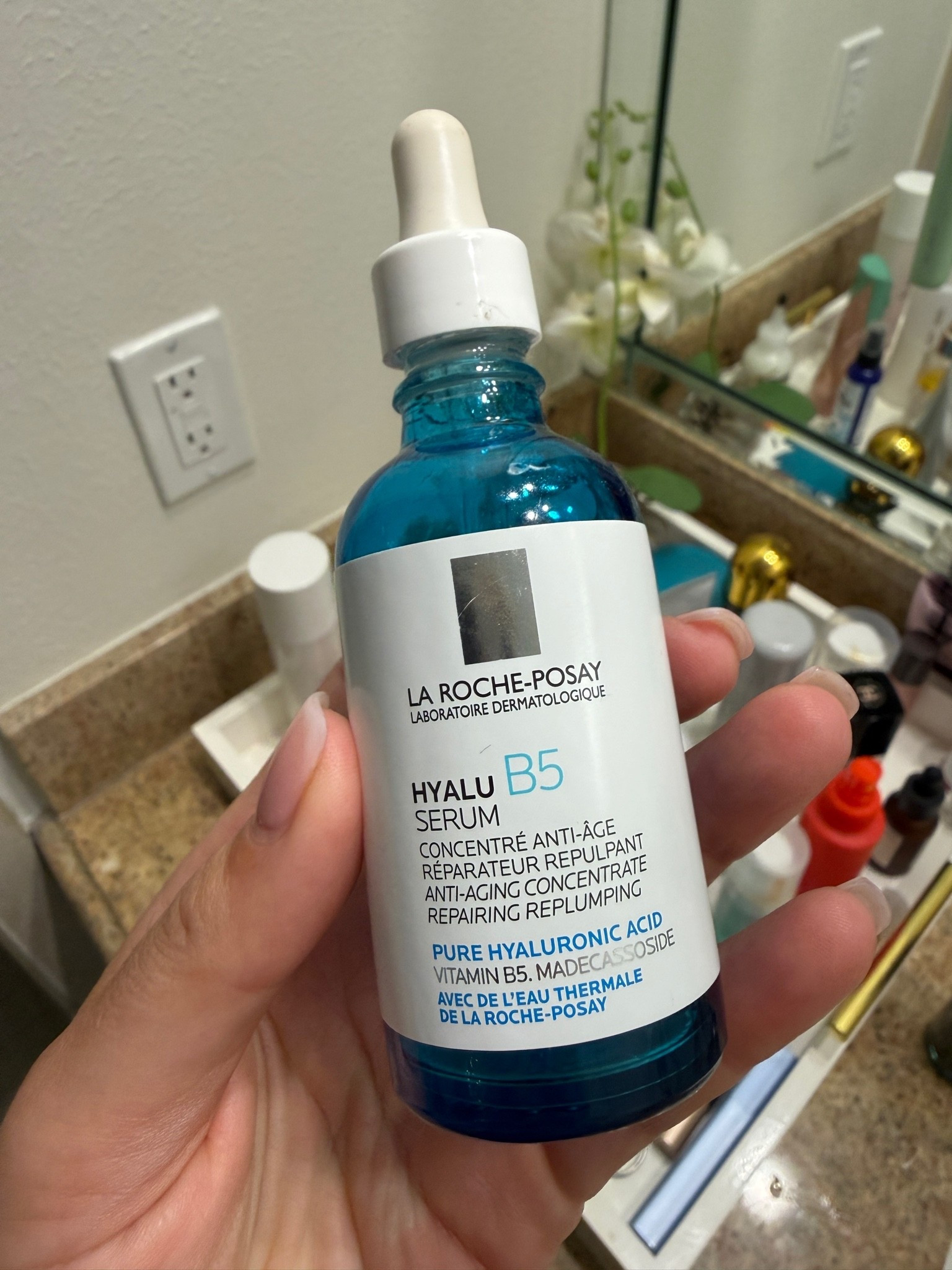 Another one bites the dust 👀 La Roche-Posay Hyalu B5 is a certified favorite and this empty bottle proves it. Pure hyaluronic acid, vitamin B5, madecassoside — it's doing the plumping, repairing, hydrating job all in one and I am not switching it up anytime soon. Already got the replacement. #larocheposay #hyalub5 #emptiesfindingglory #skincarefavorite #hyaluronicacid #LTKbeauty #liketkit 

 #LTKBeauty