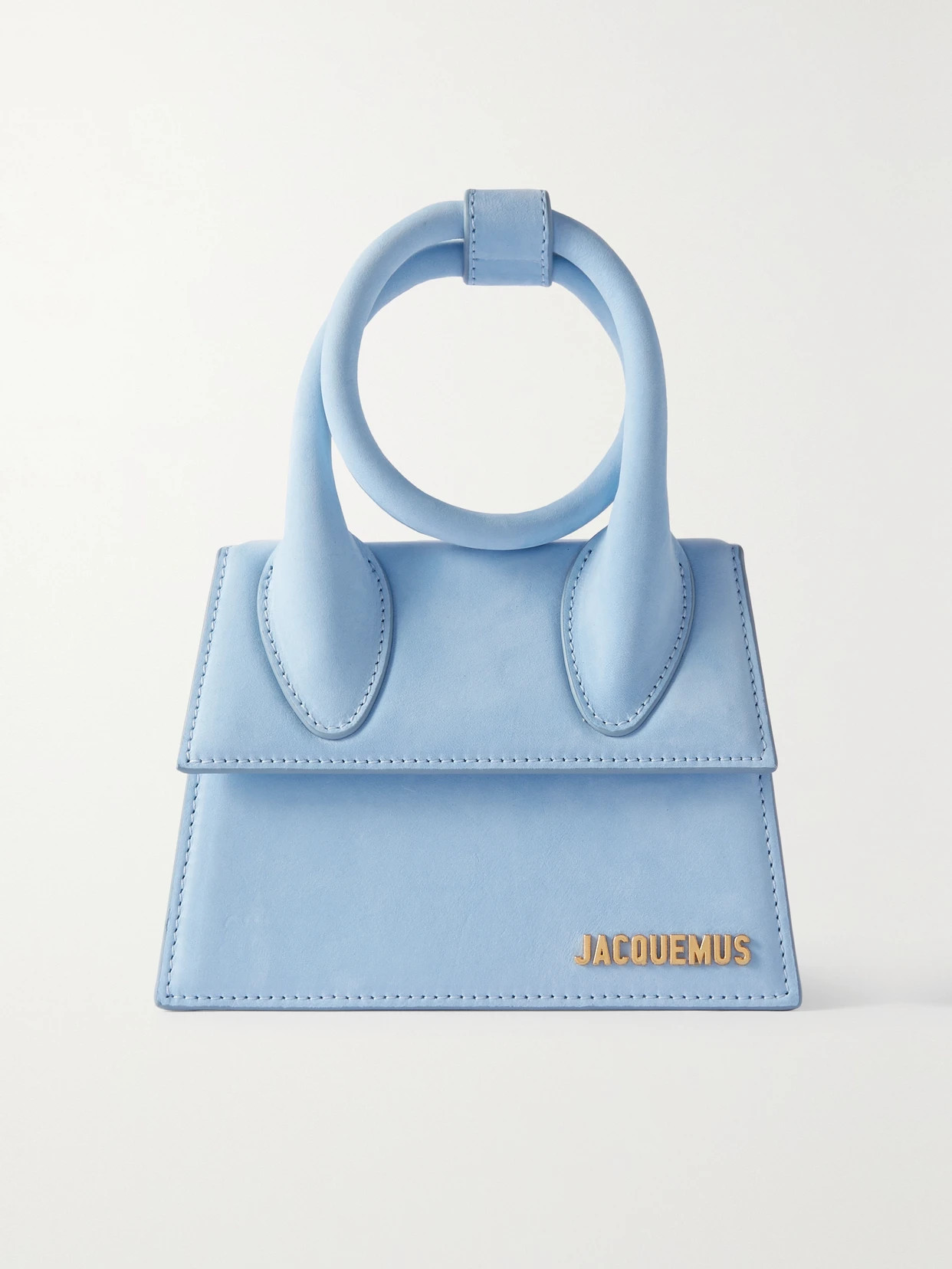 Jacquemus - Le Chiquito Noeud Suede Shoulder Bag - Light blue | NET-A-PORTER (UK & EU)