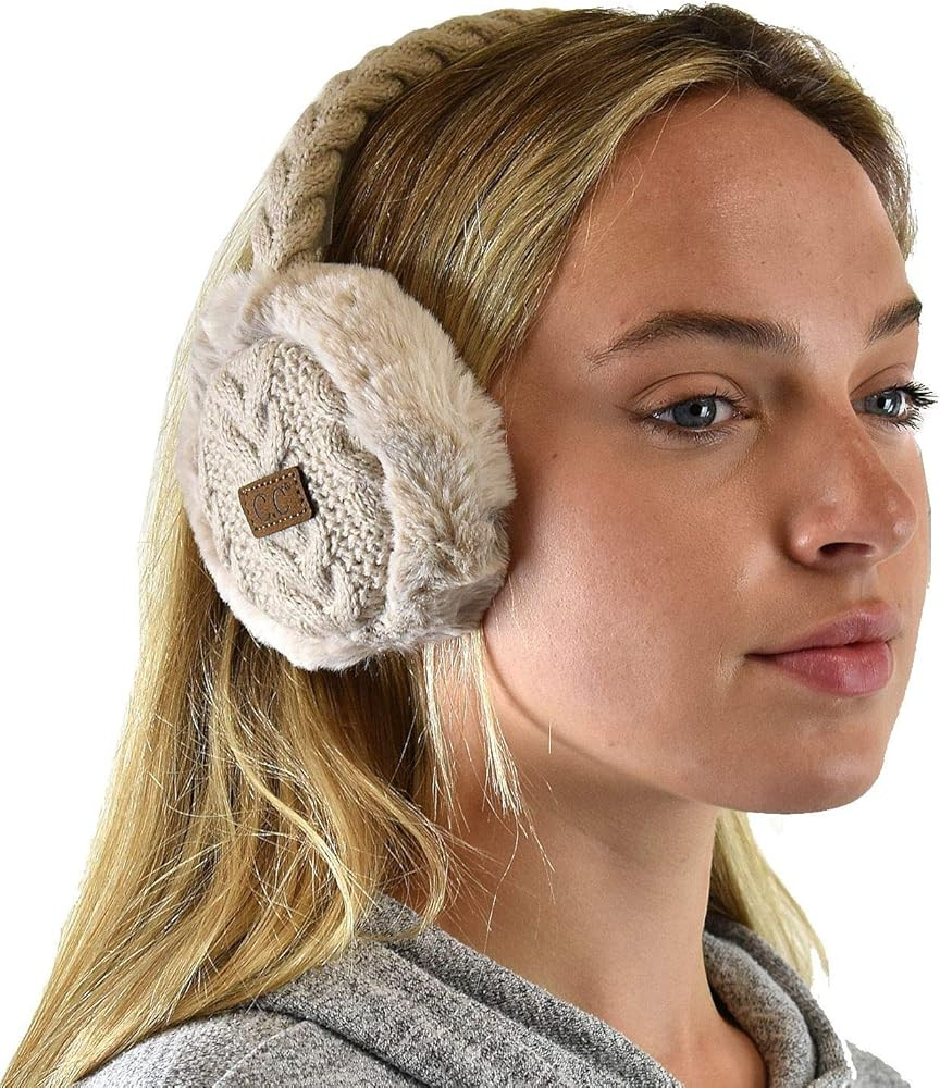 C.C Soft Winter Warm Adjustable Headband Ear Warmer Earmuffs | Amazon (US)