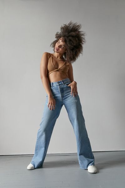 BDG High-Waisted Gusset Flare Jean - Light Wash | Urban Outfitters (US and RoW)