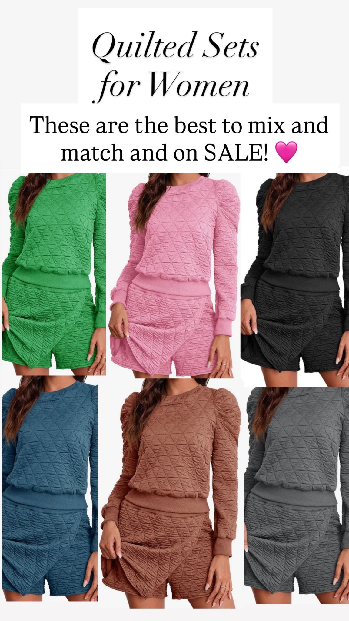 Best quilted sets for women are on sale! 

#LTKgrwm #LTKootd #LTKSaleAlert