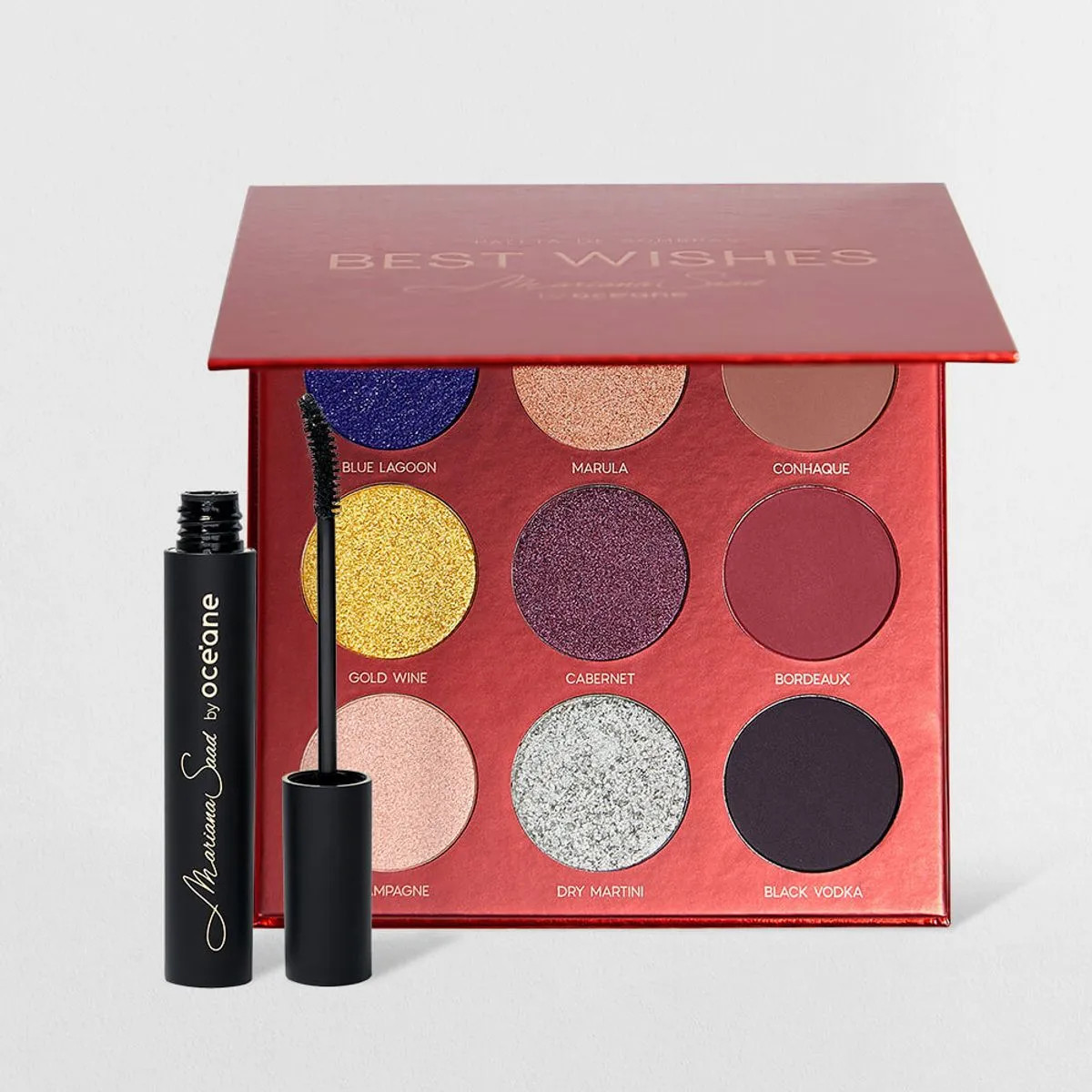 Kit Paleta de Sombras Best Wishes + Máscara Para Cílios Mariana Saad By Océane (2 Produtos) | Oceane (BR)