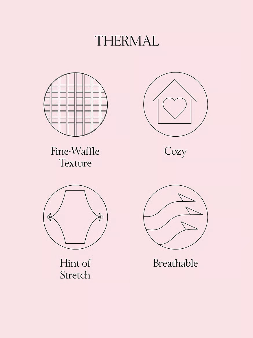 Buy Soft Thermal Henley Long Pajama Set, Print - Order Pajamas Sets online - Victoria's Secret US | Victoria's Secret (US / CA )