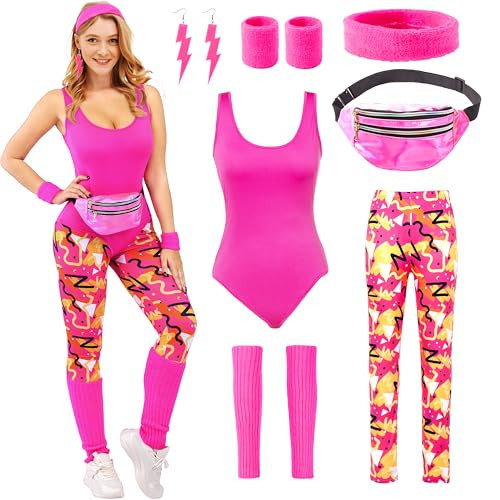 Spooktacular Creations Women 80s Workout Outfit, Halloween 80s Costumes for Adults 80s Accessories for Womens Halloween Costumes Cosplay L | Amazon (US)