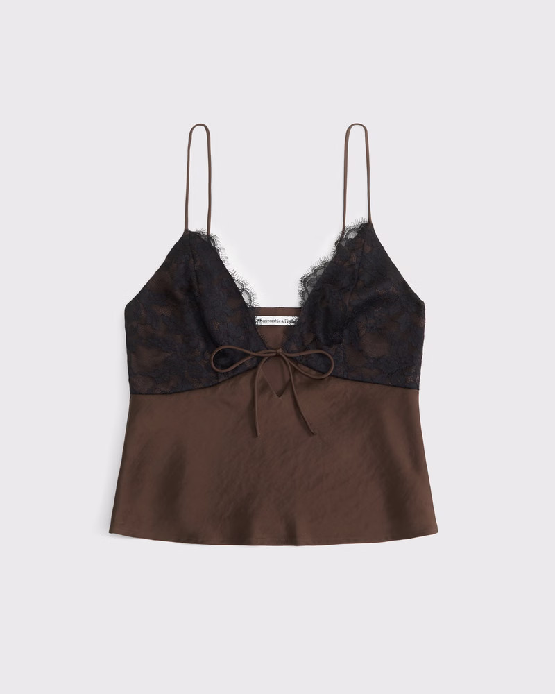 Women's The A&F Bella Tie-Front Cami | Women's New Arrivals | Abercrombie.com | Abercrombie & Fitch (US)