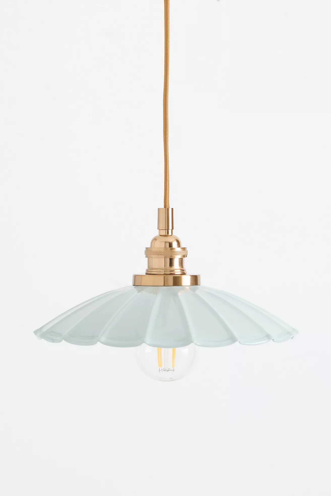 Greta Scalloped Metal Pendant Light | Anthropologie (US)