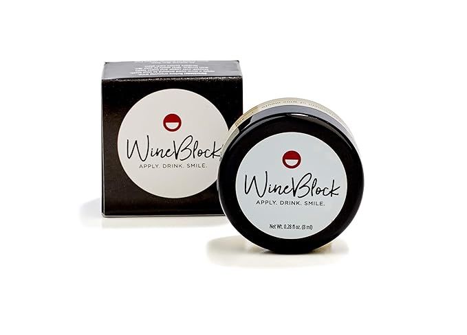 WineBlock Lip & Teeth Balm. Prevents Red Wine Stained Lips & Teeth - 30 Applications per Jar | Amazon (US)