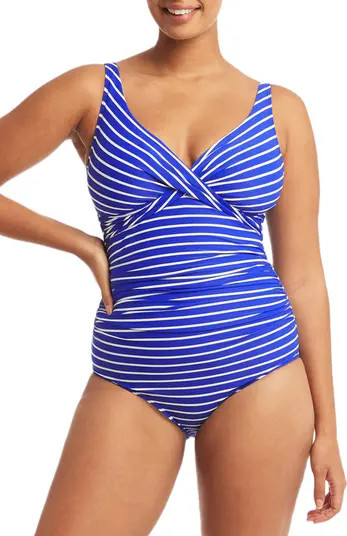 Stripe Cross Front Multifit One-Piece Swimsuit | Nordstrom Canada