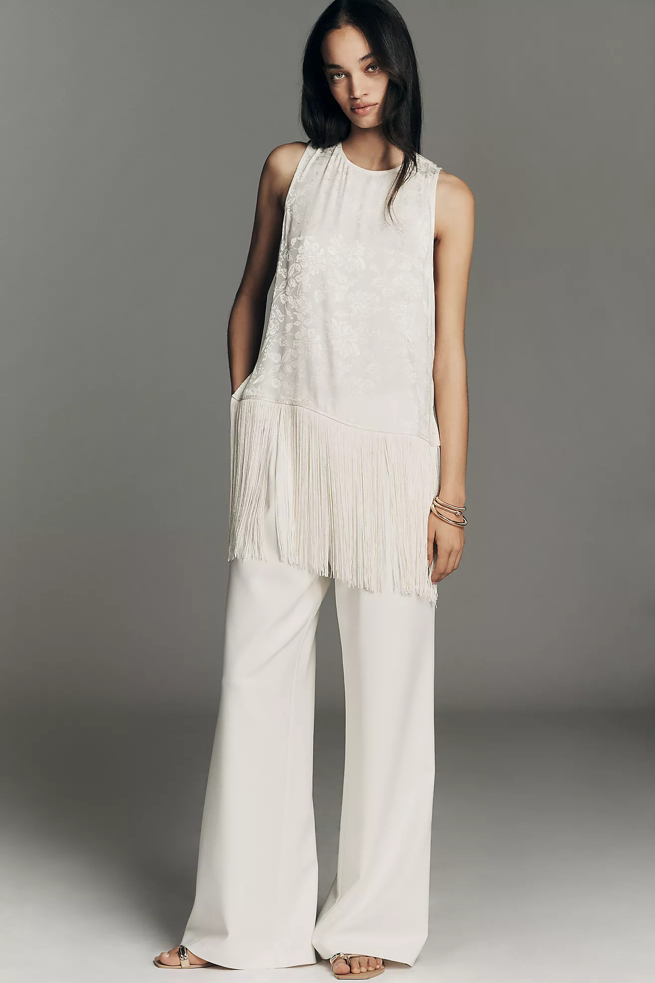 Dee Elly Sleeveless Fringe Top | Anthropologie (US)