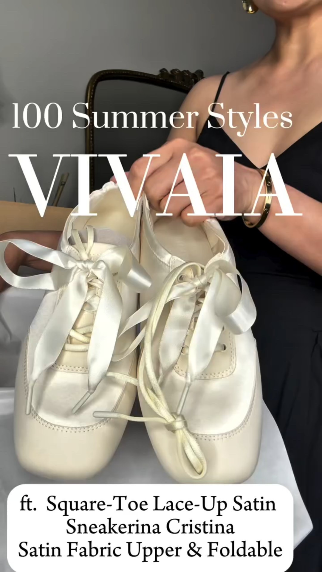 The Must Have Sneakerina @vivaia_official  ft Square-Toe Lace-Up Satin Sneakerina (Cristina)
 #vivaia#vivaiachallenge #vivaiashoes #vivaia #vivaiapartner #maryjaneflats 

𝒙𝒐, 𝑵𝒊𝒏𝒂 💋 #𝒎𝒚𝒑𝒆𝒕𝒊𝒕𝒆𝒕𝒉𝒆𝒐𝒓𝒚 

. ✦　　°　. 　●　　.　　˚　　　ﾟ　　　•　　　✦ 　　　 ‍　˚　　✦　　°　. 　●　　.　　˚　　　ﾟ　　　•　　　✦ 　　 ‍#ootd #grwm #outfitoftheday #outfitinspiration
#reelscreators❤️ #petitestyletips #ltkpetite #fashionreelcreator #petitebloggerstyle #waystowearit #getdresswithme  #minimaliststyledaily #chicstyling #SpringOutfits2025 #quietluxurystyle #creatorsearchinsights #whattowear #elevateyourstyle #styletips