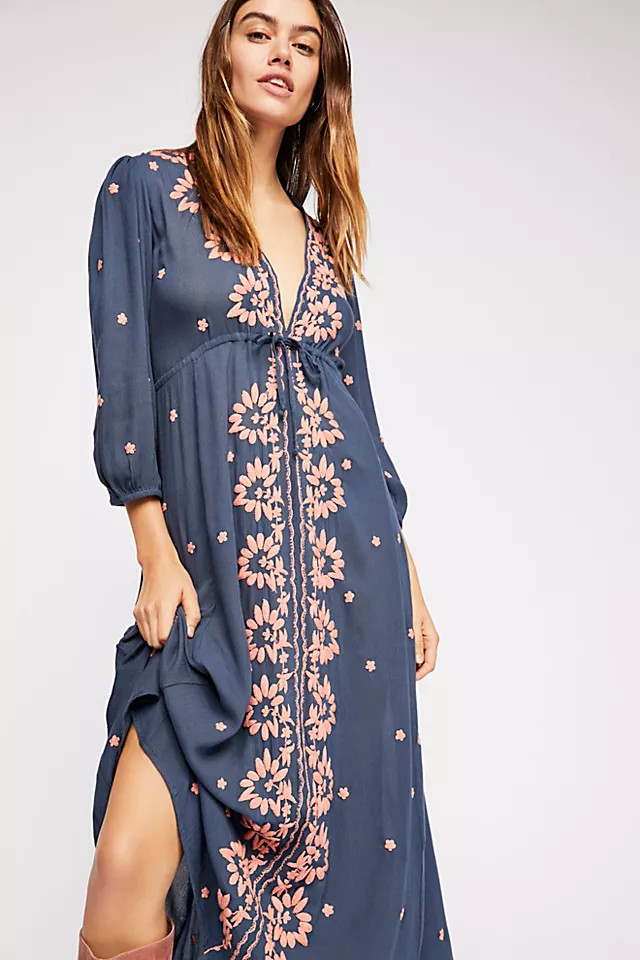 Embroidered Fable Midi Dress | Free People (Global - UK&FR Excluded)