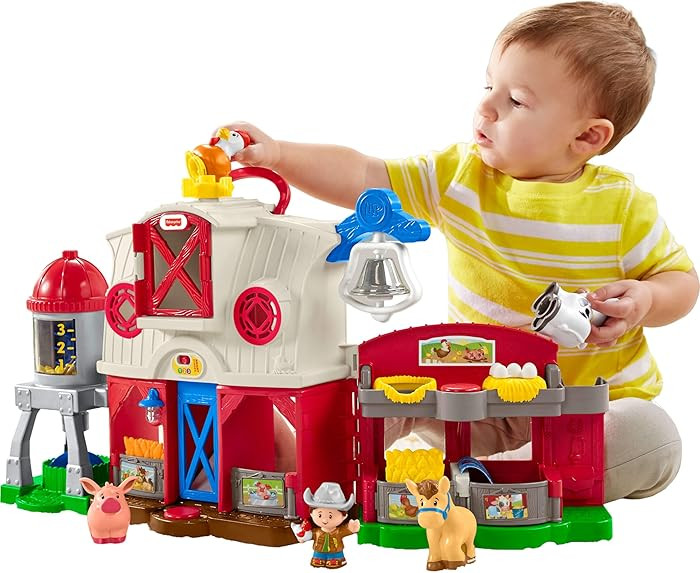 Fisher-Price Little People Toddler Learning Toy Caring for Animals Farm Playset with Smart Stages... | Amazon (US)