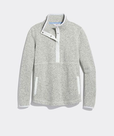 Sweater Fleece Snap-Placket Pullover | vineyard vines