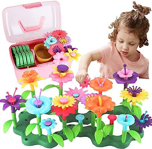 Amazon.com: Girls Toys Age 3-6 Year Old Toddler Toys for Girls Boys Gifts Flower Garden Building ... | Amazon (US)