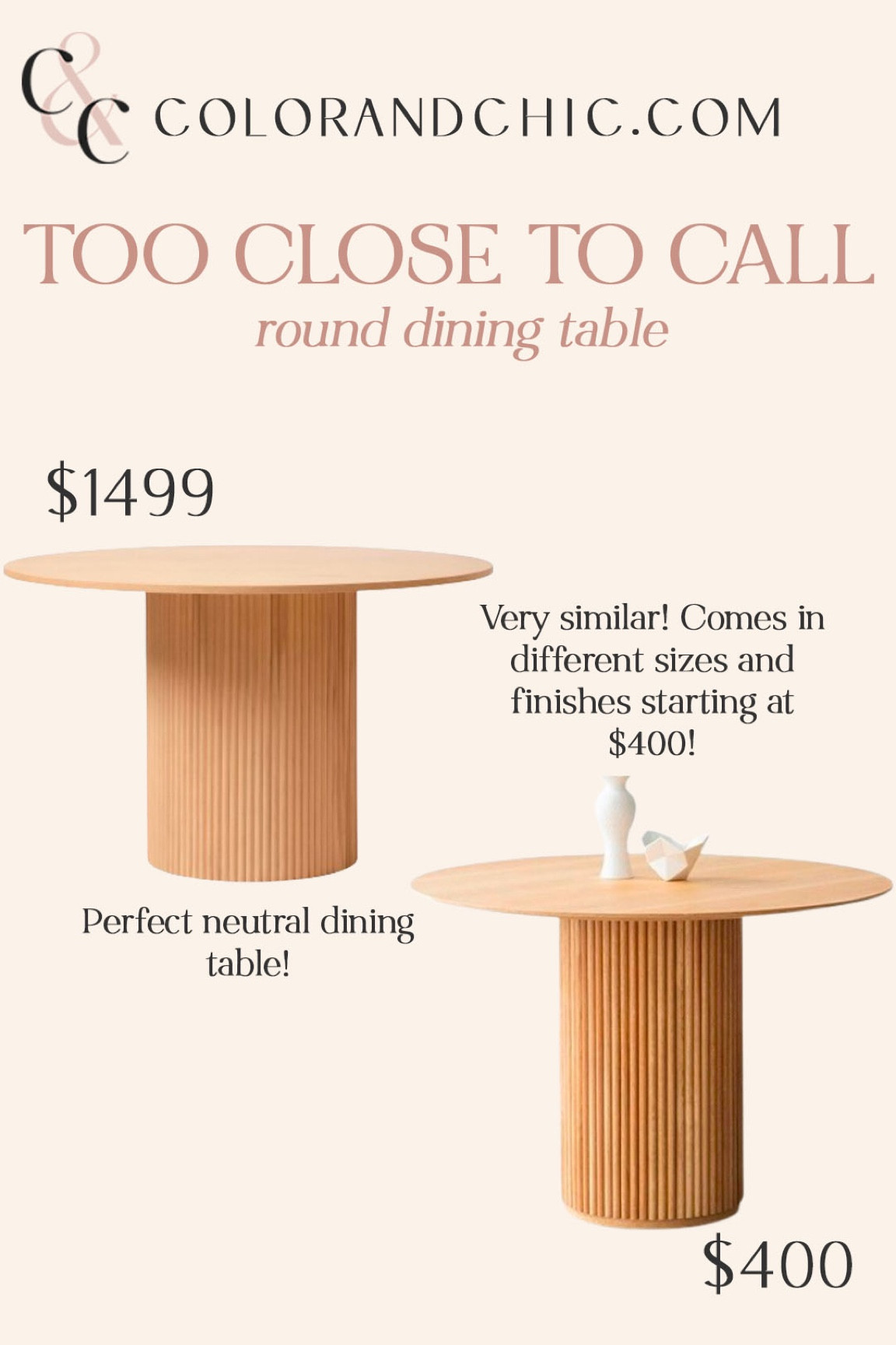 Two round dining tables that are perfect for the dining room! Love the neutral color

#LTKstyletip #LTKhome