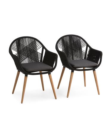 Set Of Two Woven Outdoor Chairs | Global Home | Marshalls | Marshalls