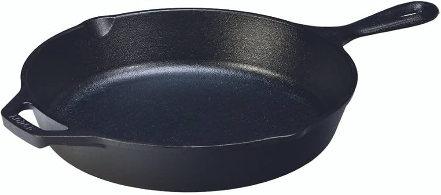 Lodge Seasoned Cast Iron Skillet - 12 Inch Ergonomic Frying Pan with Assist Handle, black | Amazon (US)
