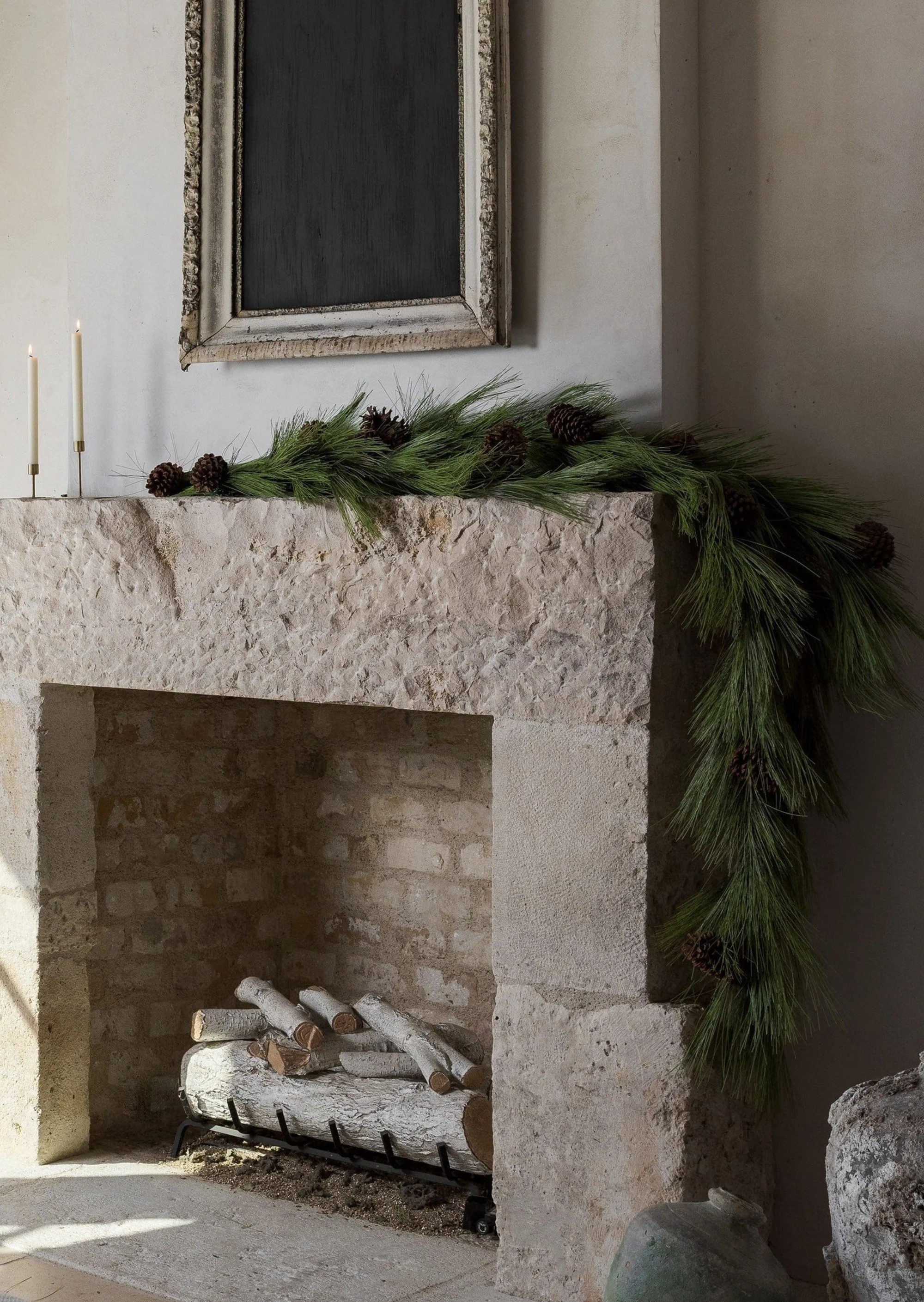 Deluxe Full Long Pine Needle and Pinecone Christmas Garland - 72" | Afloral