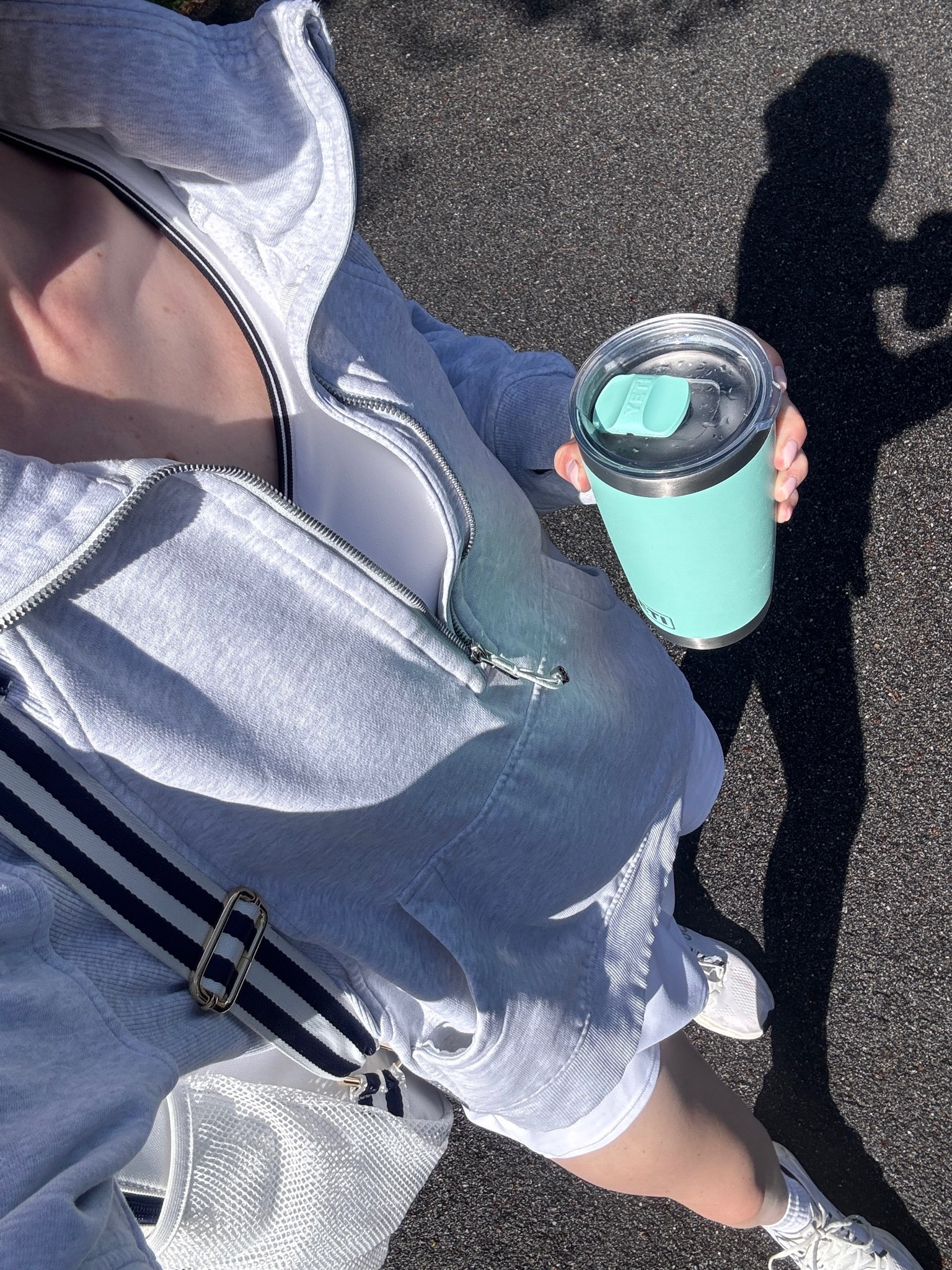 Easy pickleball outfit! I am linking a similar dress (mine is from target last year and they don’t sell it anymore sadly!) my sweatshirt is a size m/l 🤍