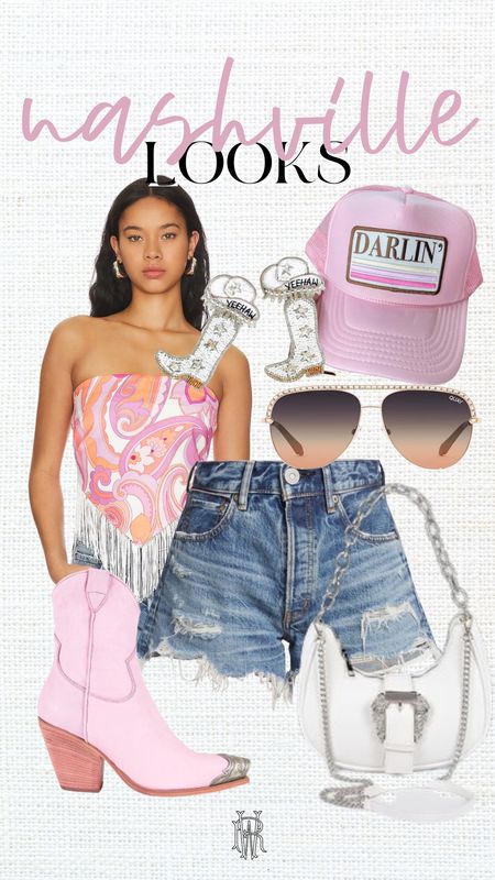 Pink and denim outfit idea for Nashville 

#LTKfit #LTKtravel #LTKstyletip
