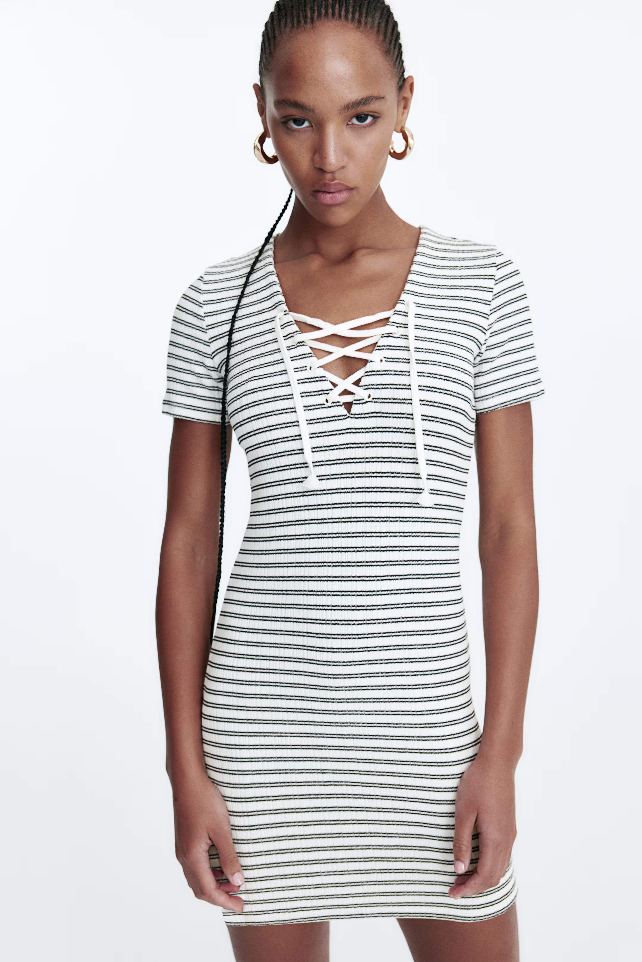 Lacing-Detail Bodycon Dress | H&M (US + CA)