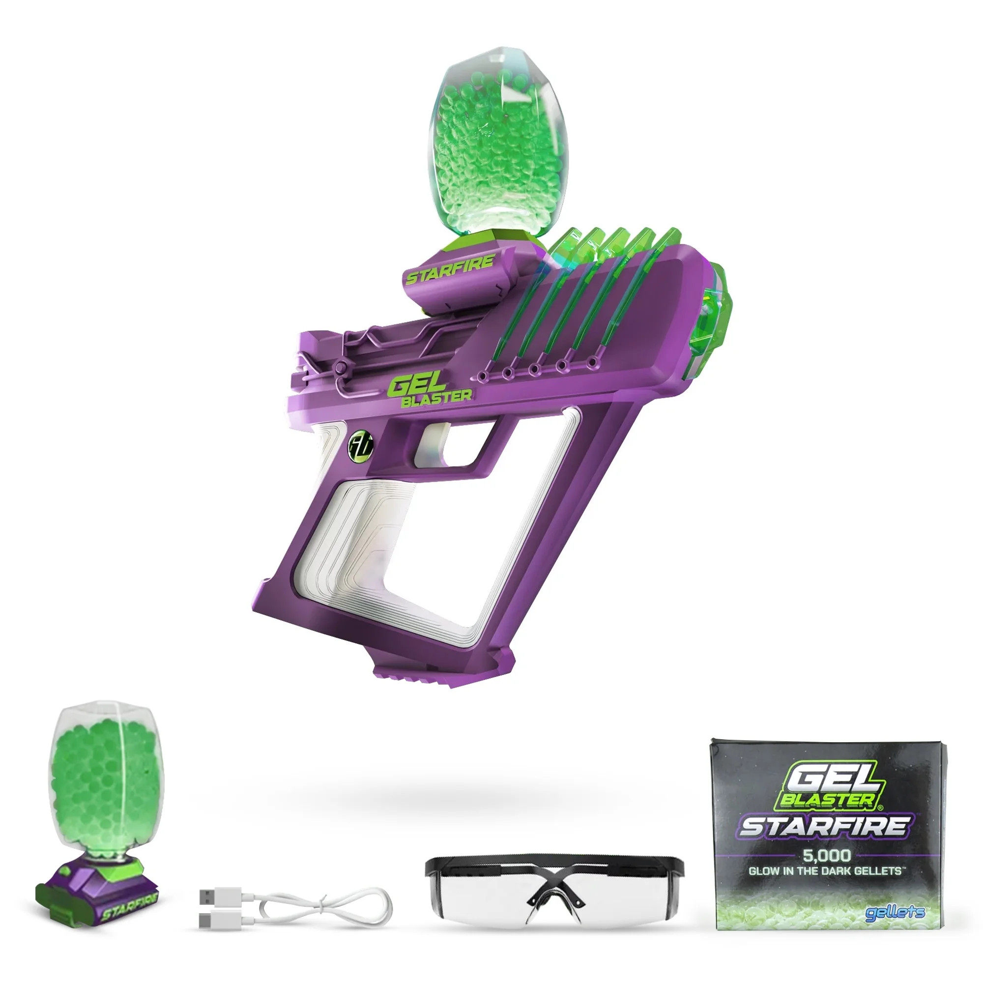 Gel Blaster Starfire, Glow-in-the-Dark Gellet Blaster, with 5,000 Starfire Glow-in-the-Dark Gelle... | Walmart (US)
