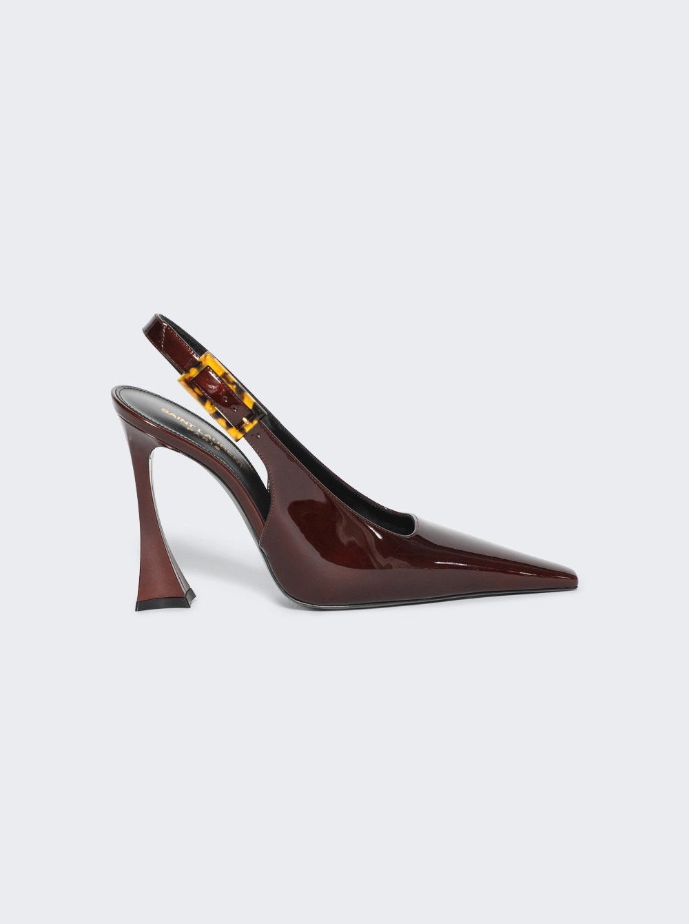 Patent Leather Dune Slingback Pumps Maroon Glace  | The Webster | The Webster
