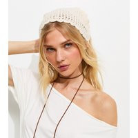 White Crochet Bandana New Look | New Look (UK)