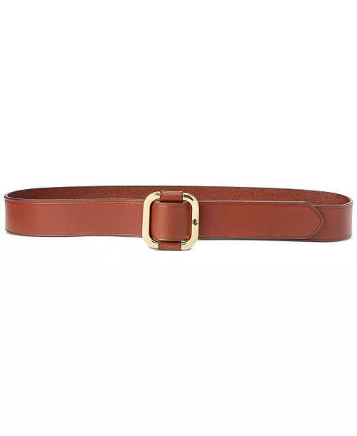 Lauren Ralph Lauren Women's Leather Slide-Buckle Belt - Macy's | Macy's
