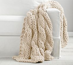 Colossal Handknit Throw | Pottery Barn (US)