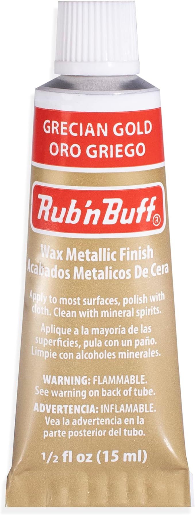 AMACO Rub n Buff Wax Metallic Finish - Rub n Buff Grecian Gold 15ml Tube - Versatile Gilding Wax ... | Amazon (US)