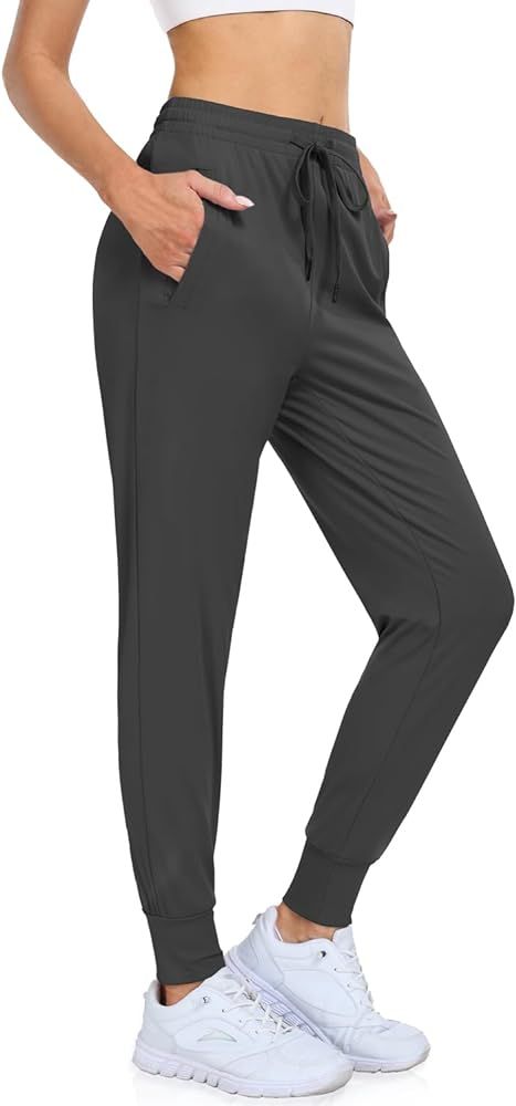 UEU Women's Joggers Pants Drawstring Running Sweats Athletic Workout Gym Yoga Sweatpants with Pocket | Amazon (US)