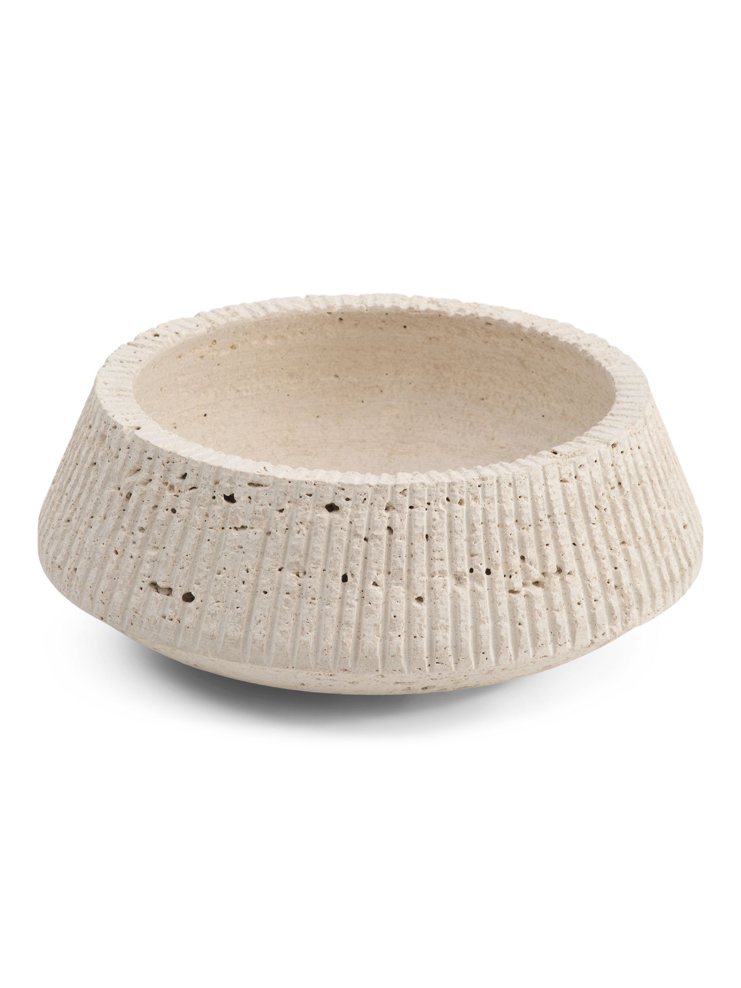 8in Travertine Fruit And Nut Bowl | TJ Maxx