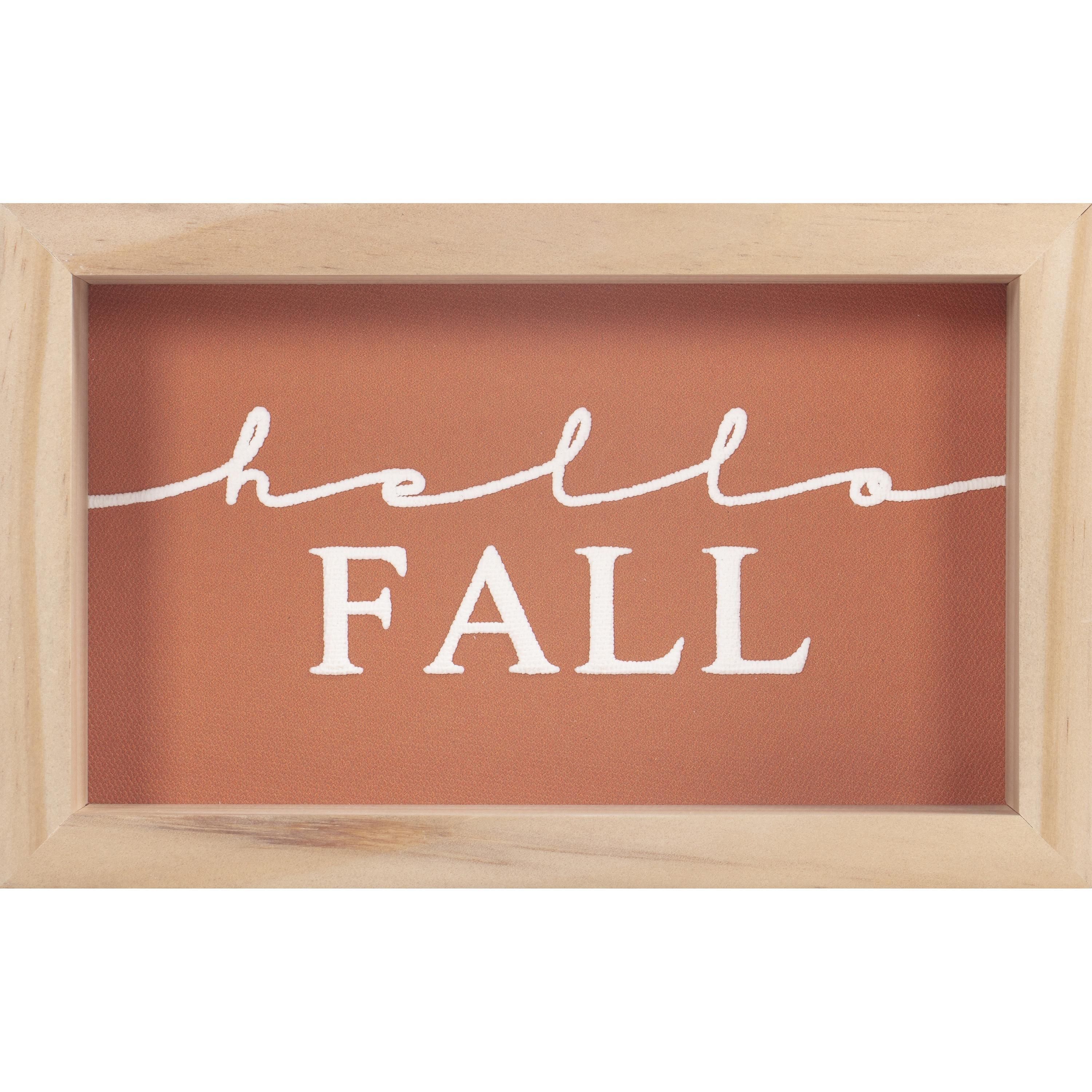 Harvest Framed Hello Fall Hanging Sign Decoration, 8" x 5", by Way To Celebrate | Walmart (US)