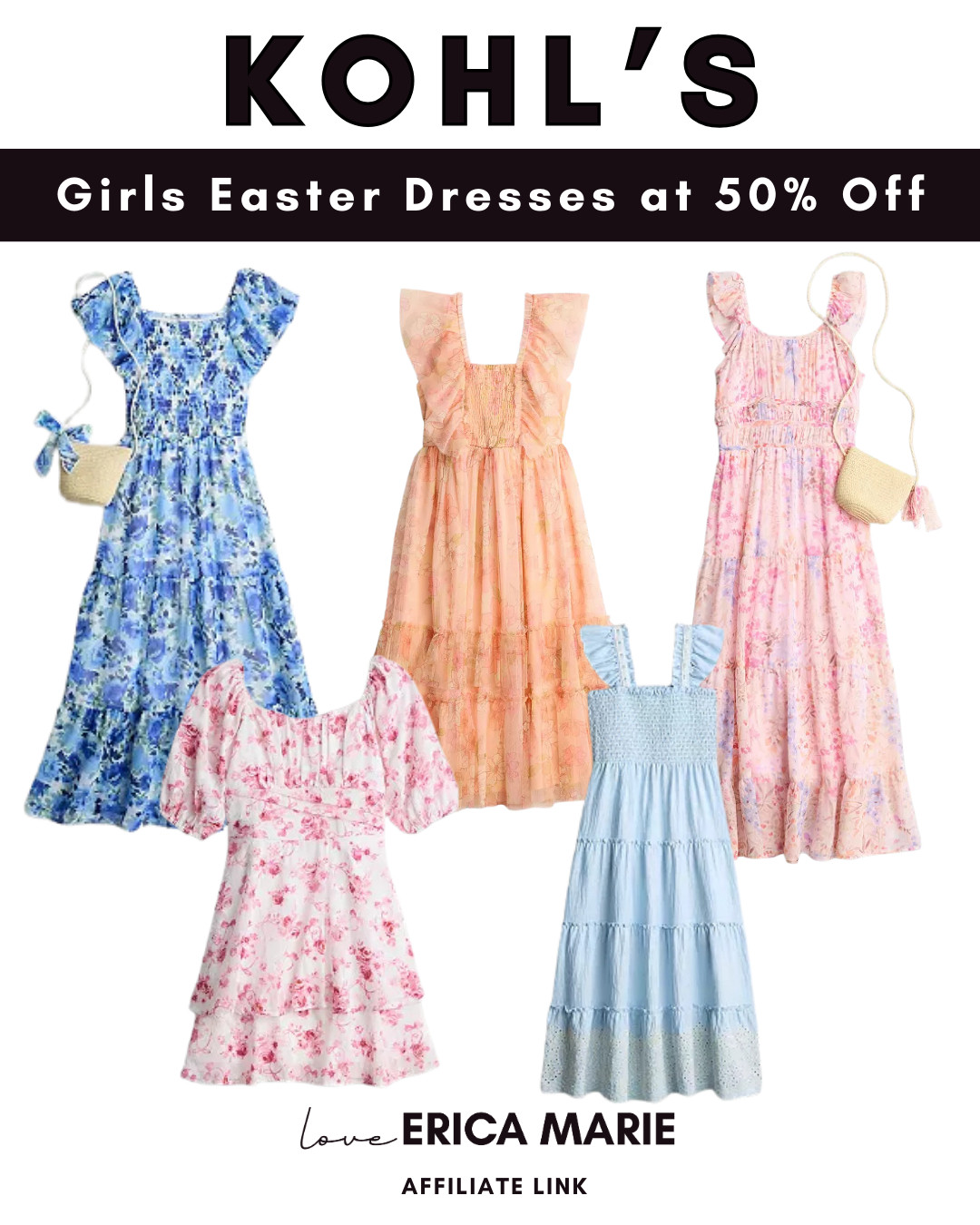 Found the cutest girls Easter dresses at Kohl’s — all 50% off. Love the soft colors and pretty details for the holiday 

 #LTKSpringSale #LTKootd #LTKKids