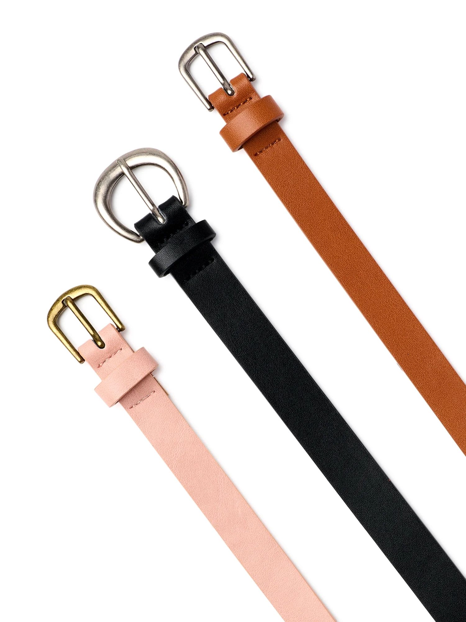 No Boundaries Women's 3 for 1 Belts, Multi | Walmart (US)