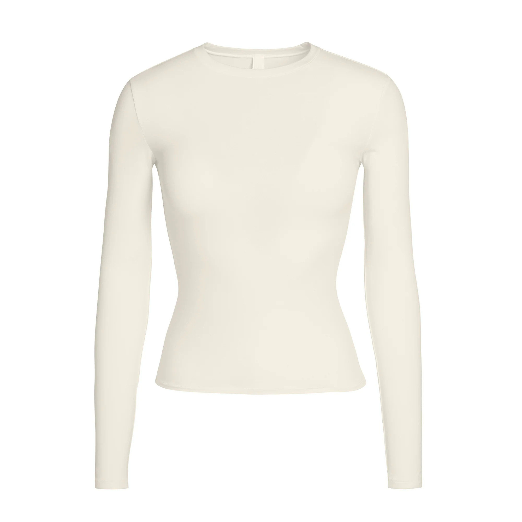 COTTON JERSEY LONG SLEEVE T-SHIRT | BONE | SKIMS (US)