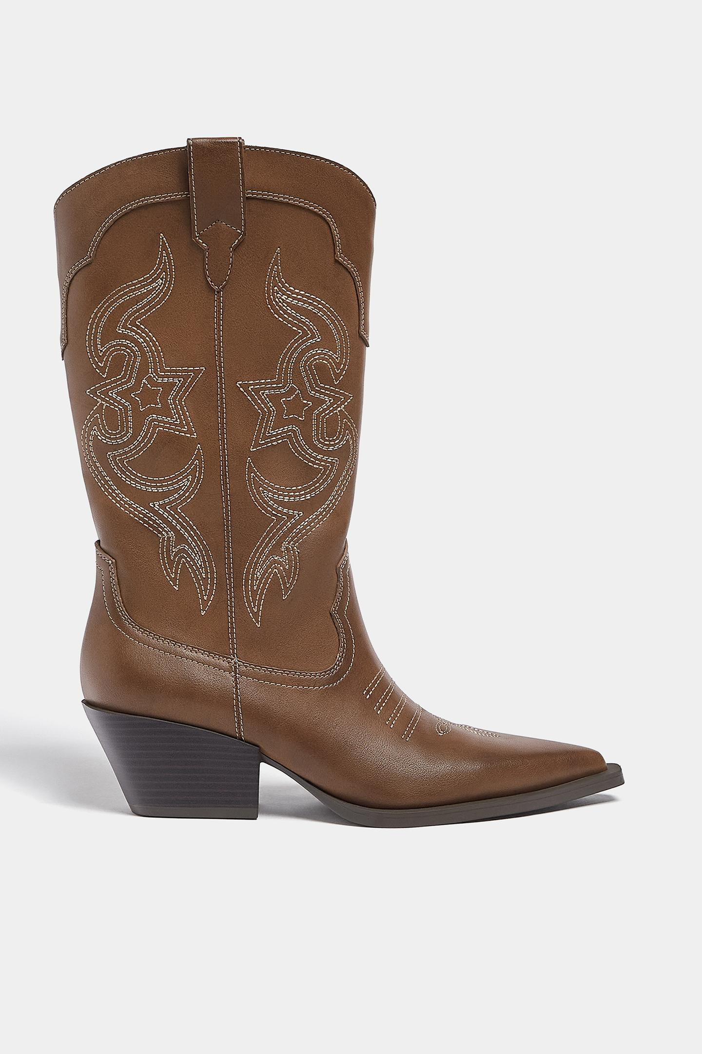 Embroidered cowboy boots | PULL and BEAR UK