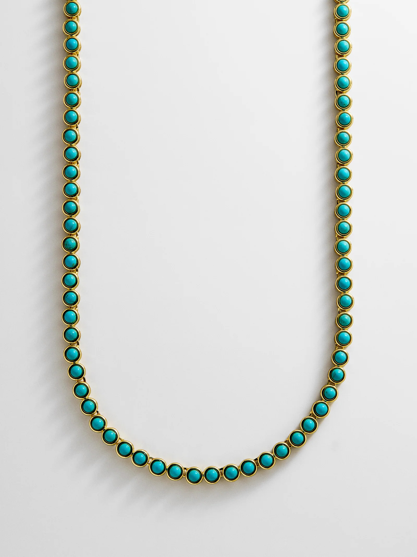 Nina Semi-Precious Necklace - Gold/Turquoise | BaubleBar