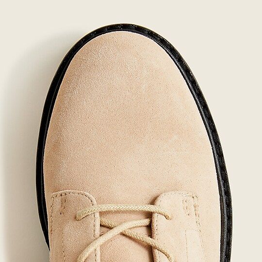 Gwen lug-sole lace-up boots in suede | J.Crew US