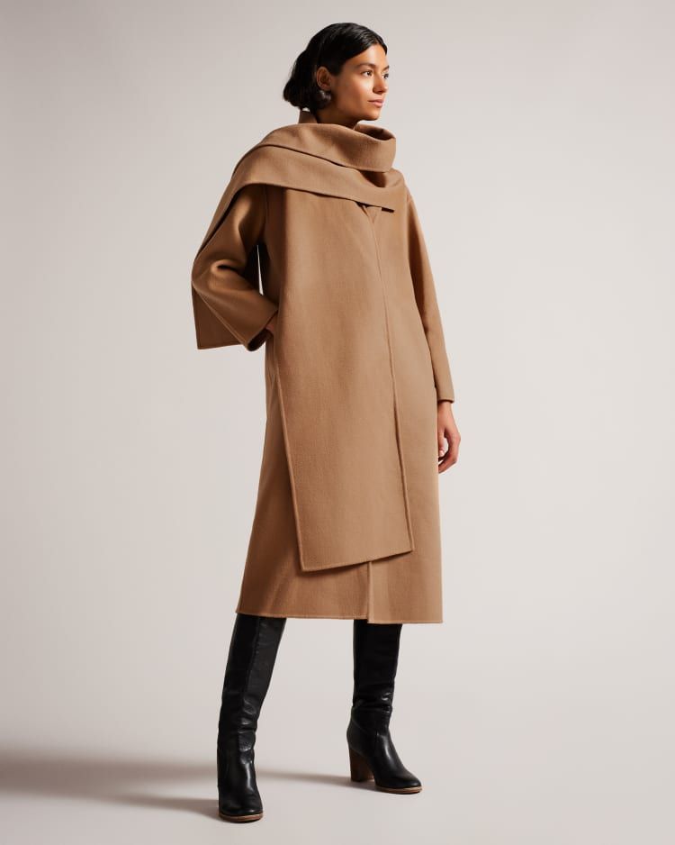 Double Wool Scarf Detail Coat | Ted Baker (US)