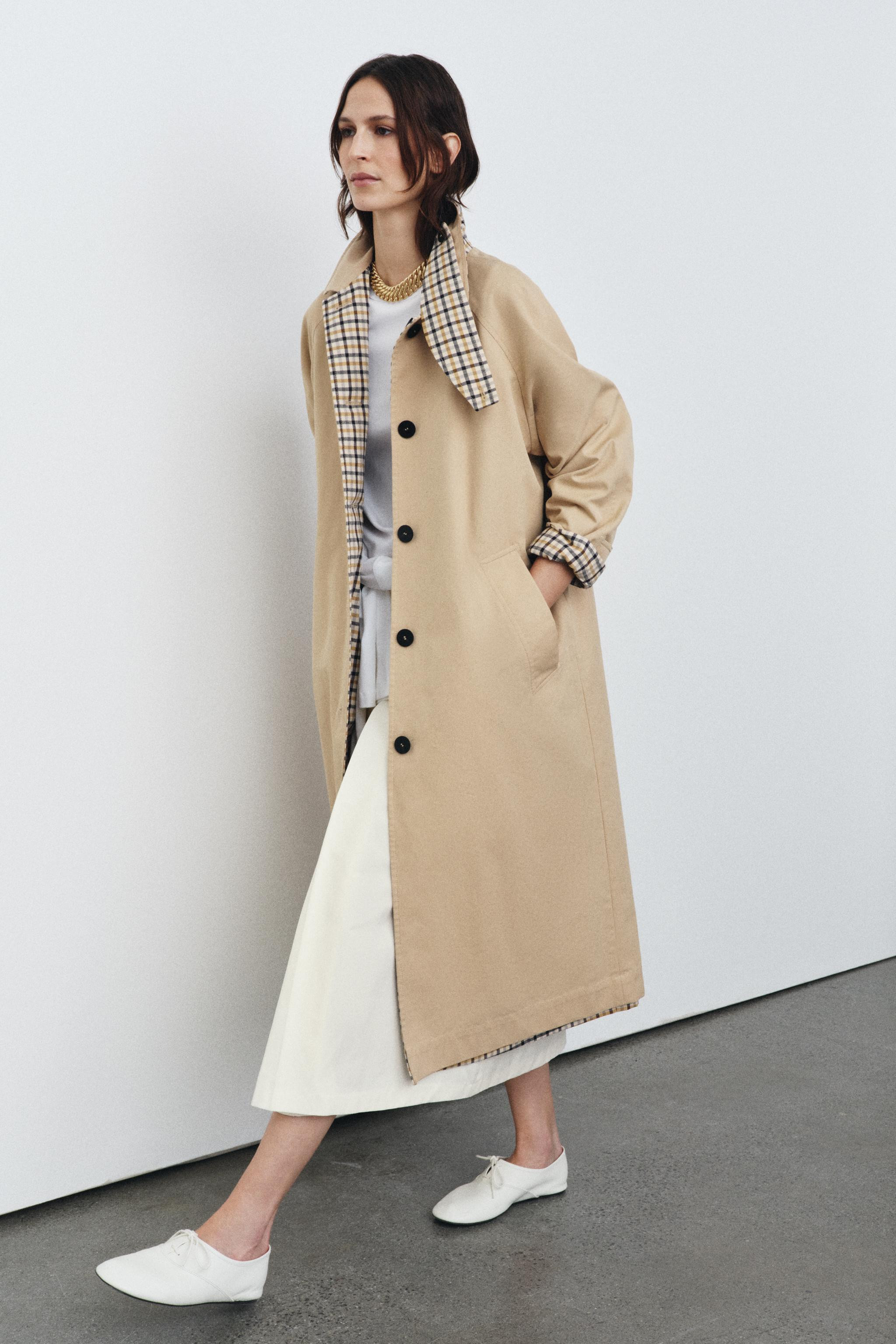 REVERSIBLE PLAID TRENCH COAT ZW COLLECTION | Zara US